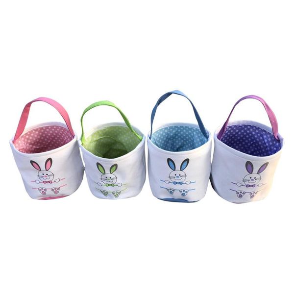 

storage baskets festival party supply creative easter basket holiday printed canvas gift carry candy bag double handle handbag