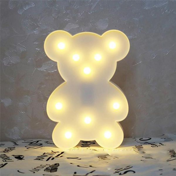 

mycyk new led small bear shaped lamp battery powered night lamp home bedroom decoration baby sleeping light ins style indoor
