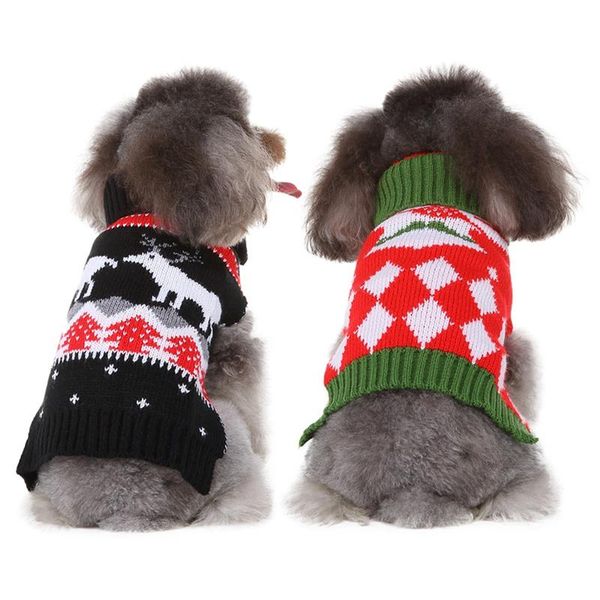 

dog apparel pet christmas elk / trees sweater for small and medium warm knitting outfits autumn winter