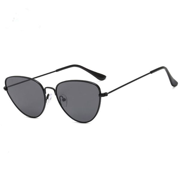 

fashion sunglasses frames 2021 cat's eye metal women's trend 043, Black