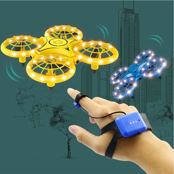 

four-axis induction drone smart watch remote sensing gesture aircraft sensory interaction toys christmas gift