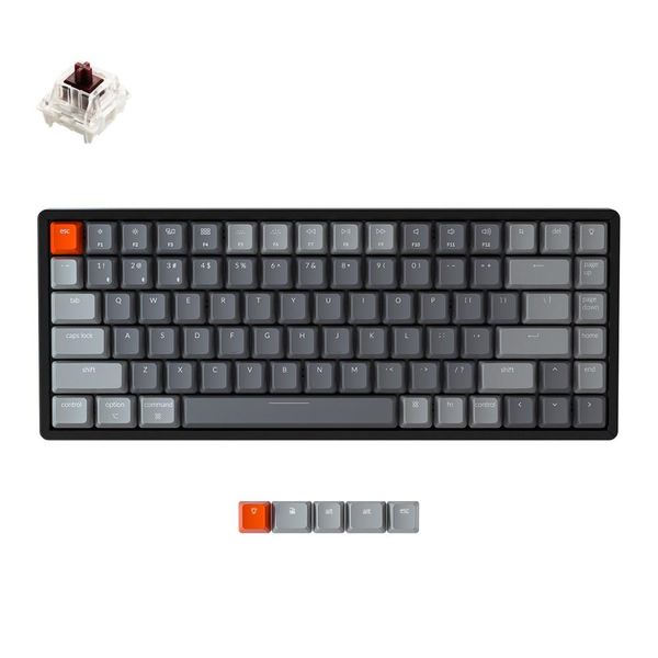 

keychron k2 c v2 wireless bluetooth usb mechanical keyboard aluminum frame compact 84 keys rgb backlight n-key rolloverhello