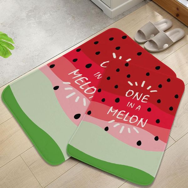 

cartoon fruit print anti-slip absorb water bath mat bathroom kitchen bedroon floor mat entrance kids prayer dd-0074