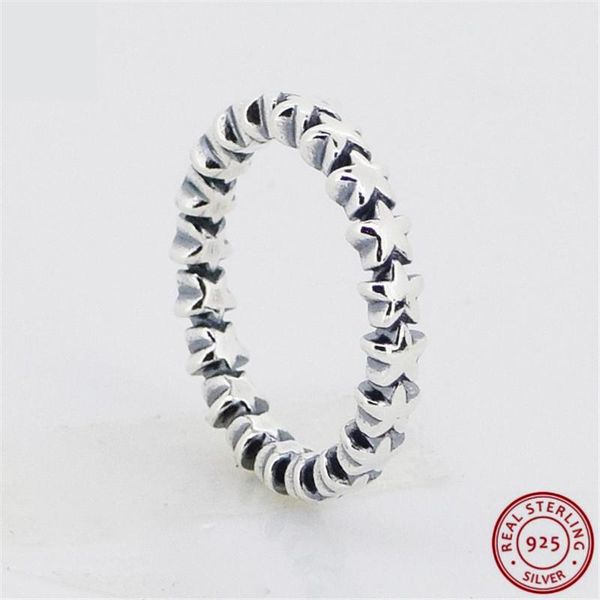 

cluster rings 925 sterling silver glorious star trail for women jewelry adding sparks of contemporary glitz to your look flr029, Golden;silver