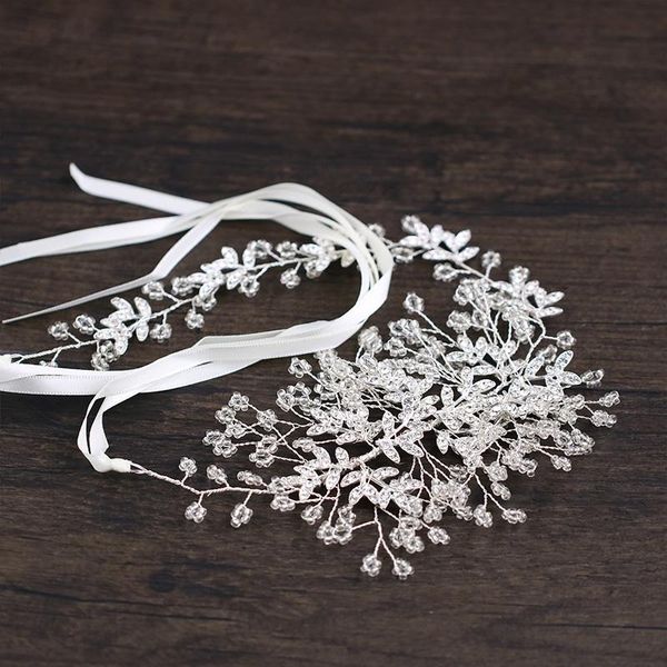 

hair clips & barrettes 2021 bridal rhinestone flower headdress wedding dress accessories, Golden;silver