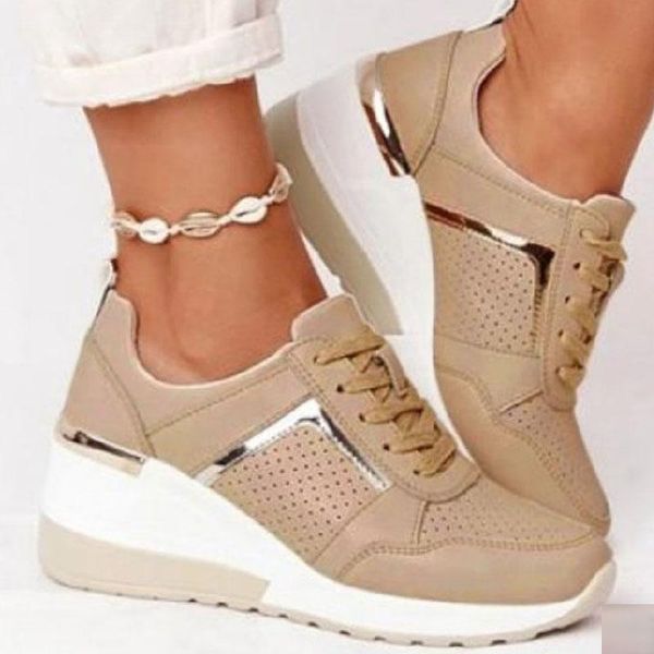 

dress shoes fashion platform casual breathable 021 autumn women comfortable walking round-toe ladies lace-up solid sneakers, Black