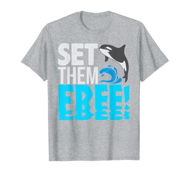 

orca whale, killer whale set them t-shirt, White;black