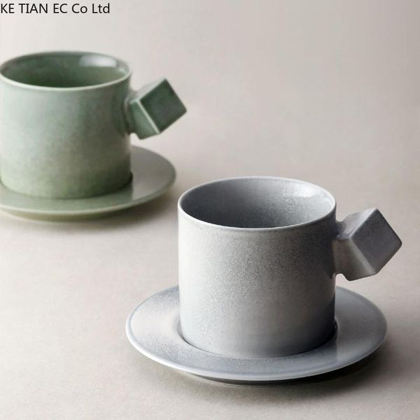 

mugs japanese retro ceramic coffee cup saucer couple mug minimalist pull flower tie iron office afternoon tea breakfast milk