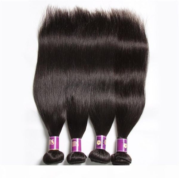 

2017 new arrival wholesale mink virgin brazilian human hair 5bundles peruvian straight hair weaves beauty supplies ing, Black