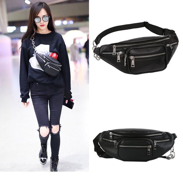 

pockets women's fashion large capacity zipper waist bag
