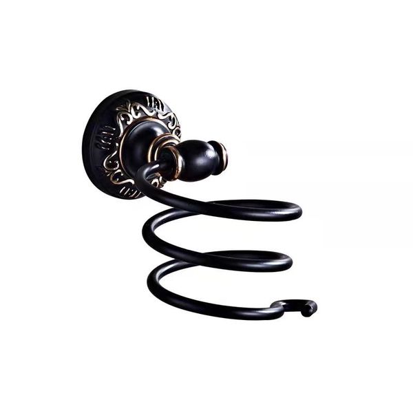 

american style carved base black bathroom hair dryer holder painted aluminum toilet organizer shelf