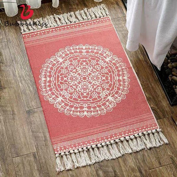 

carpets bubble kiss tassel carpet home cotton floor mat for living room wall tapestry retro decor rug nordic style non-slip