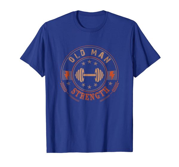 

mens old man strength gym shirt t-shirt father's day gift, White;black
