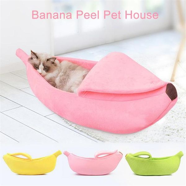 

cat beds & furniture banana shape bed house cozy cute puppy cushion kennel warm pet basket mat for cats kittens doggy