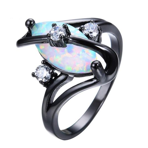 

wedding rings women girls engagement cocktail finger fashion fire opal jewlry for valentine's day gift, Slivery;golden