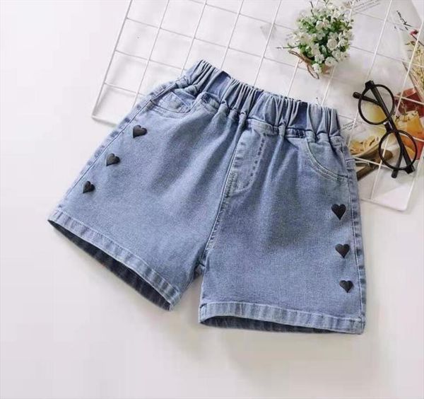 

kids shorts for girls children denim short pants daisy embroidery fashion jeans summer casual 10 12 14 years, Black