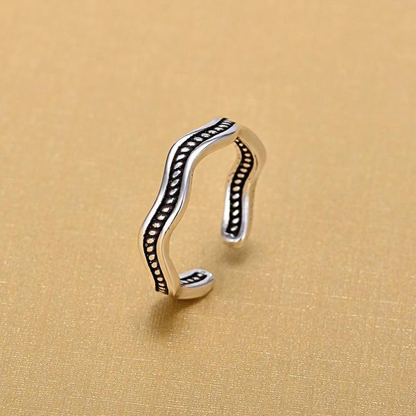 

cluster rings 2021 arrivals retro 925 sterling silver open for women ring fashion jewelry, Golden;silver