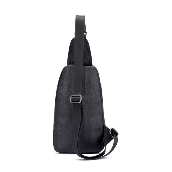 

fashion simple travel young man messenger bag leather mens chest bags