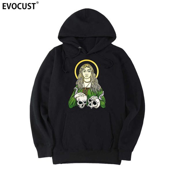 

combed cotton men's and women's hoodies, virgo exotic, simian vanitas, Black