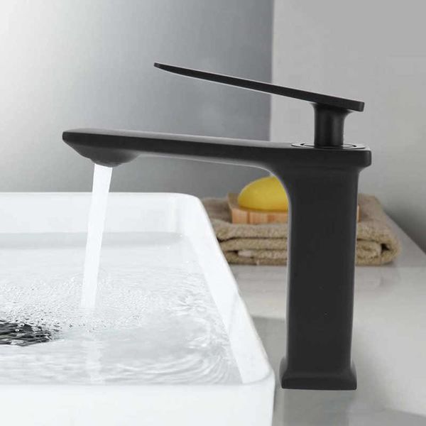 

bathroom sink faucets black copper surface faucet cold mixing water tap wash basin with single hole long handle for accessories