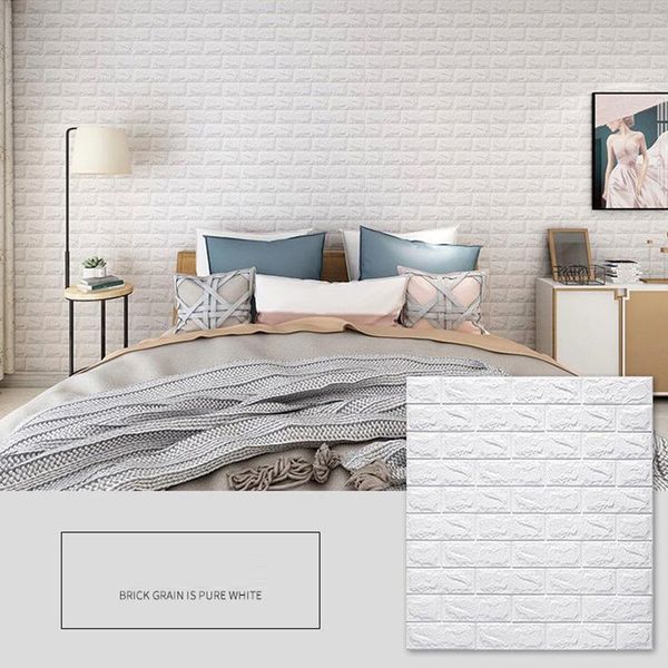 

wallpapers soft pe foam 3d brick self adhesive panel for living room bedroom kitchen wall decor waterproof diy stickers