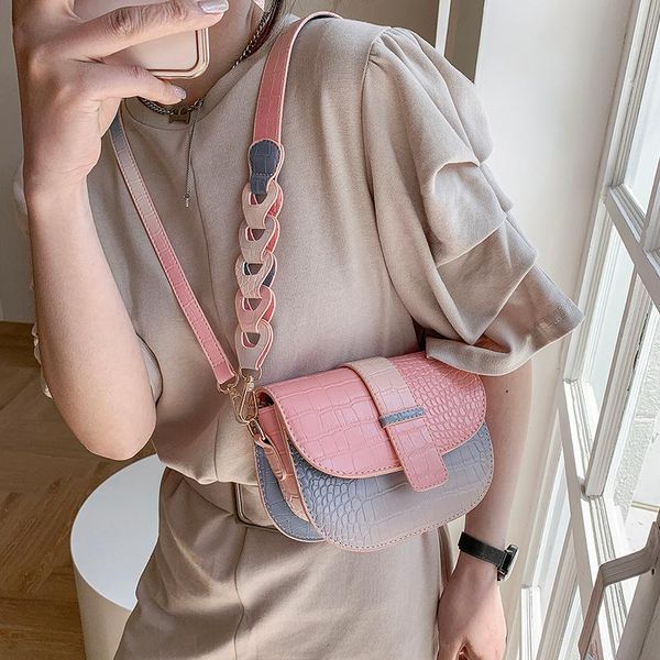 

evening bags luxury alligator pattern crossbody 2021 summer shoulder bag female travel saddle