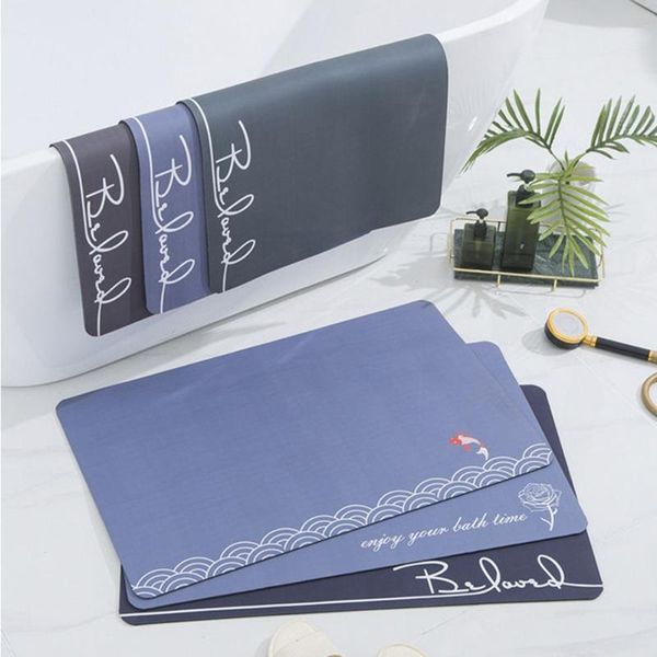 

bath mats 60x40cm household carpet floor non-slip nappa skin mat super absorbent bathroom rug quick drying