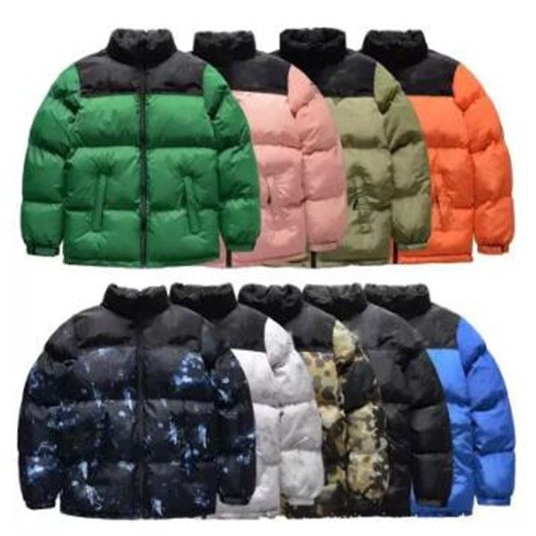 

men's designer jackets parkas womens letter printing winter couples clothing coat outerwear broidery puffer windbreakers down cotton ja, Black