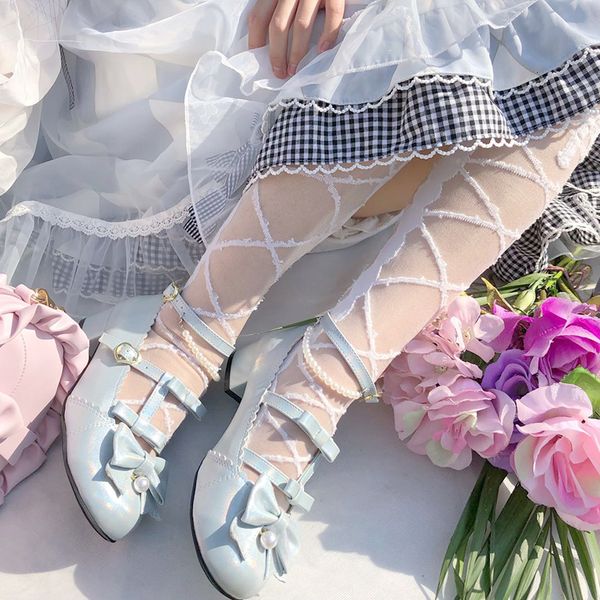 

2021 new spring women harajuku sweet female kawaii japanese girls beautiful princess medium jump anime lolita shoes wjkq, Black