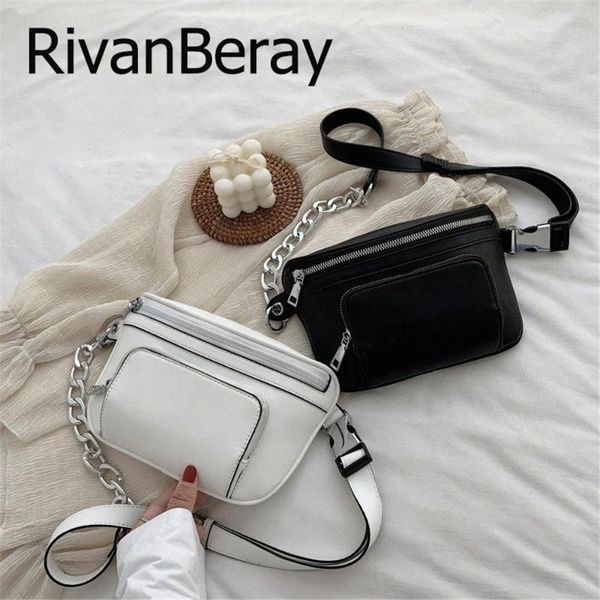 

stylish simplicity women bag multi pocket chain messenger chest bag clutch female pu leather handbag cross body 75wk#