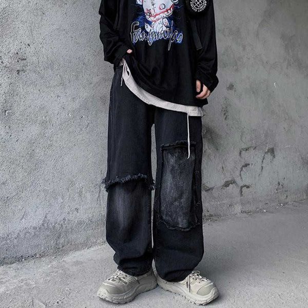 

men's pants black men fashion retro baggy harajuku summer high street casual hip hop pant streetwear males ptkm
