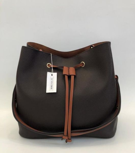 

2020 genuine pu leather cross body shoulder bags for women girl fashion simple portable leisure bucket bag ing