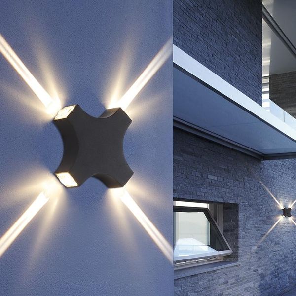 

wall lamps modern minimalist creative led lamp cross star light outdoor waterproof background decoration