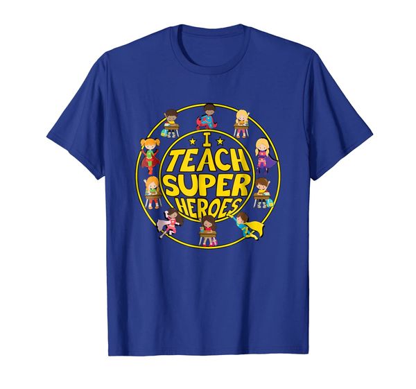 

superhero teacher t-shirt - i teach super heroes, White;black