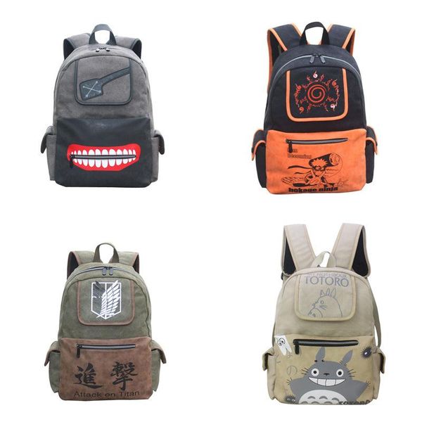 

backpack tokyo ghoul attack on titan naruto totoro cartoon student school shoulder bag cosplay teenage laptravel bags