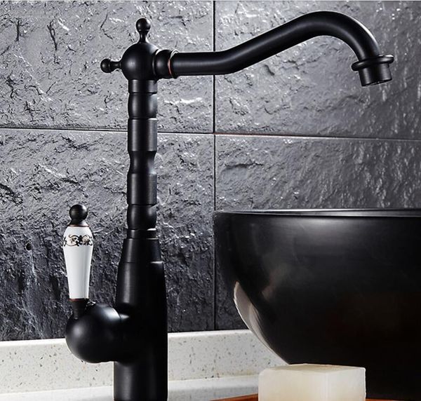 

2021 new modern kitchen swivel brass faucets bathroom tall faucet basin mixer black antique sink tap 1p1p