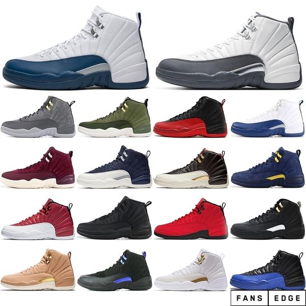 

2021 new jumpman 12 reverse taxi sport sneakers 12s michigan basketball shoes for men nylon vachetta tan dark concord mens trainers shoe