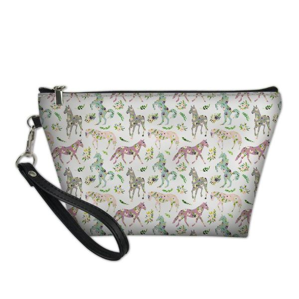 

tropical safari cartoon animal print cosmetic cases for women makeup bags ladies travel organizer make up pouch females bolsa
