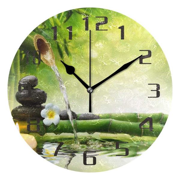 

wall clocks peace - silent clock 9.8" decorative frameless battery operated contemporary creative round