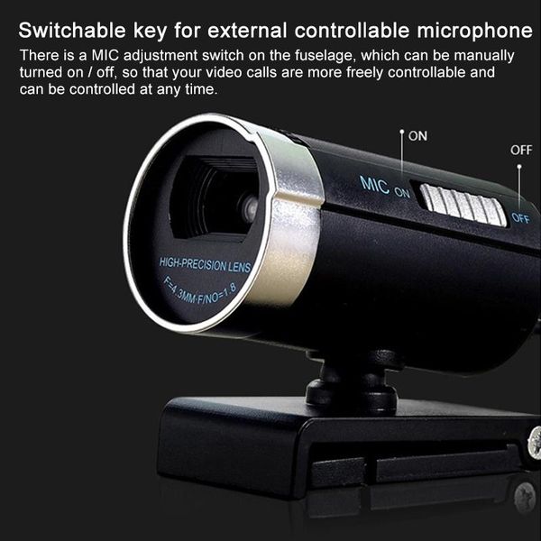 

webcams hd camera night vision 360 degree adjustable with microphone for lapmeeting vh99