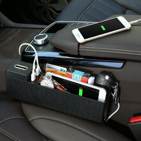 

car organizer storage box multifunctional seat sewing for wallet phone coins cigarette keys cards