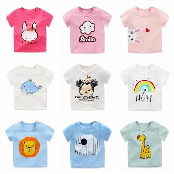 

fashion kids clothes cartoon animal tee shirts for baby boy girls kid infant clothing closthes cotton wear, Blue