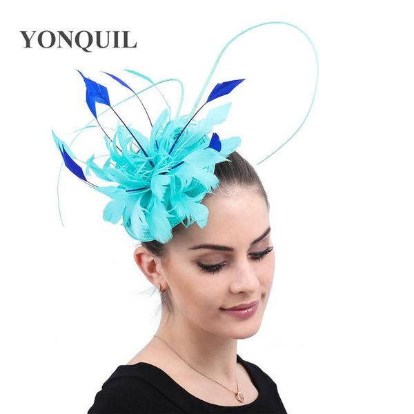 

hair accessories colors fascinators women elegant wedding headband hats ladies accecssories for church event bride headwear syf564