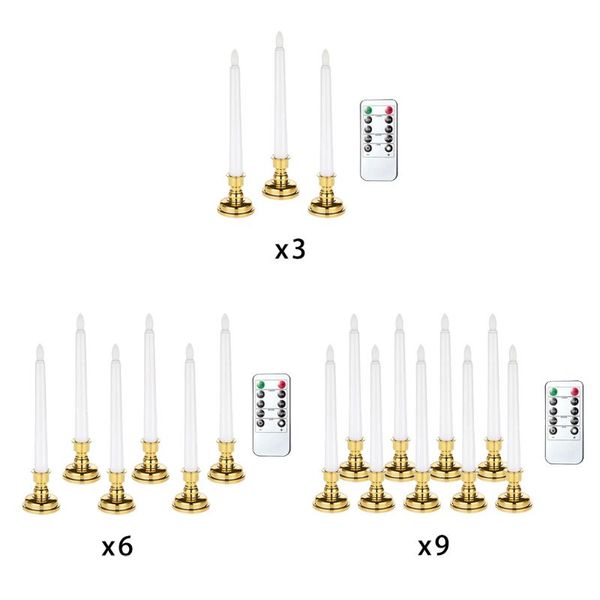 

window candles lights with remote control, led taper candles flameless for