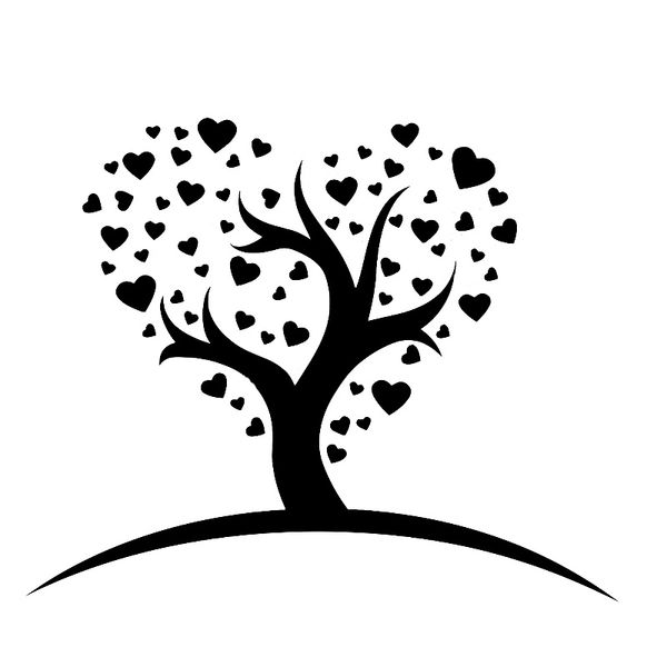 

18.1cm*14.3cm edge is full of cartoon love trees funny and realistic vinyl car window sticker decal c18-0402
