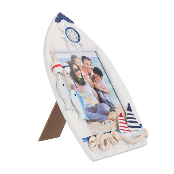 

1pc wooden po frame mediterranean style picture simple holder frames