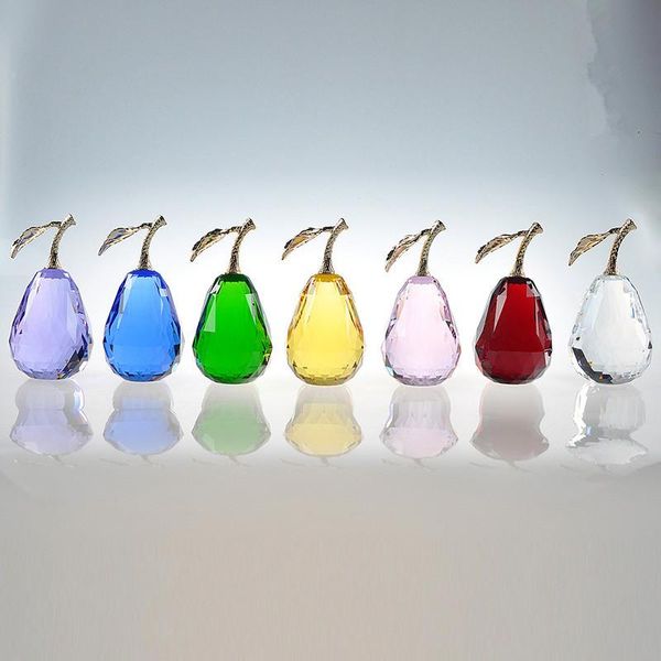 

k9 crystal fruit pear paperweight souvenir smoothy pretty vegetable gifts crafts souvenir home decoration