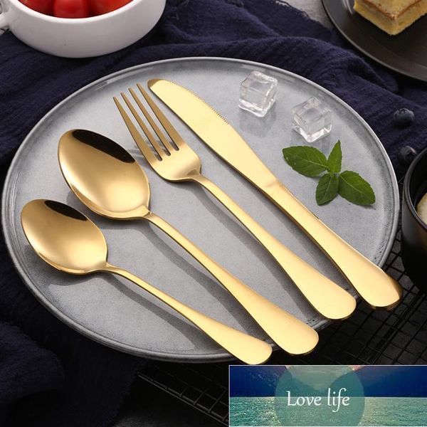 Aço Inoxidável Jantar Set Cutelaria Faca de Luxo Forquilha Sobremesa Sobremesa Louça Ocidental Talheres Cozinha Tableware Preço de Fábrica Especialista Qualidade Mais Recente