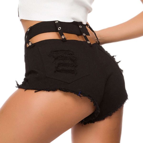 

2021855# new shorts summer and autumn denim pants super nightclub women's high waist jeans new, White;black