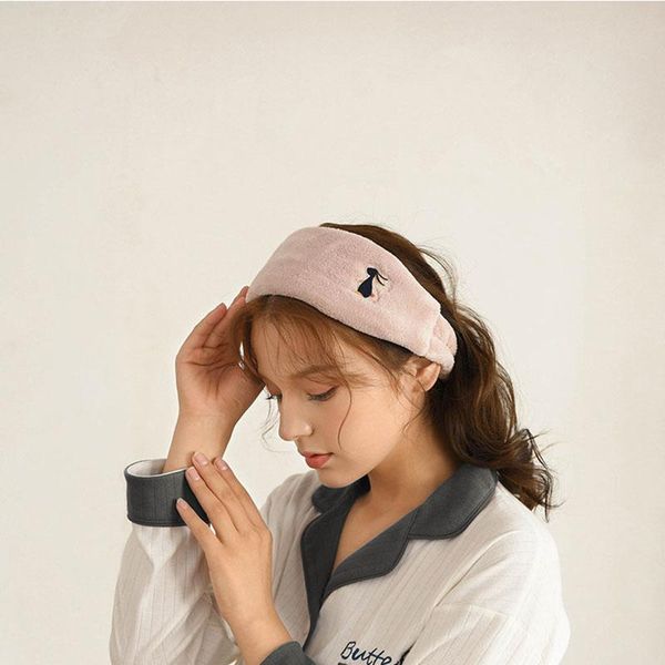 

hair accessories solid color cartoon animal headbands for girl simple cotton women hairband wide hairwrap